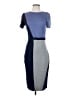 St. John Color Block Gray Casual Dress Size 2 - photo 1