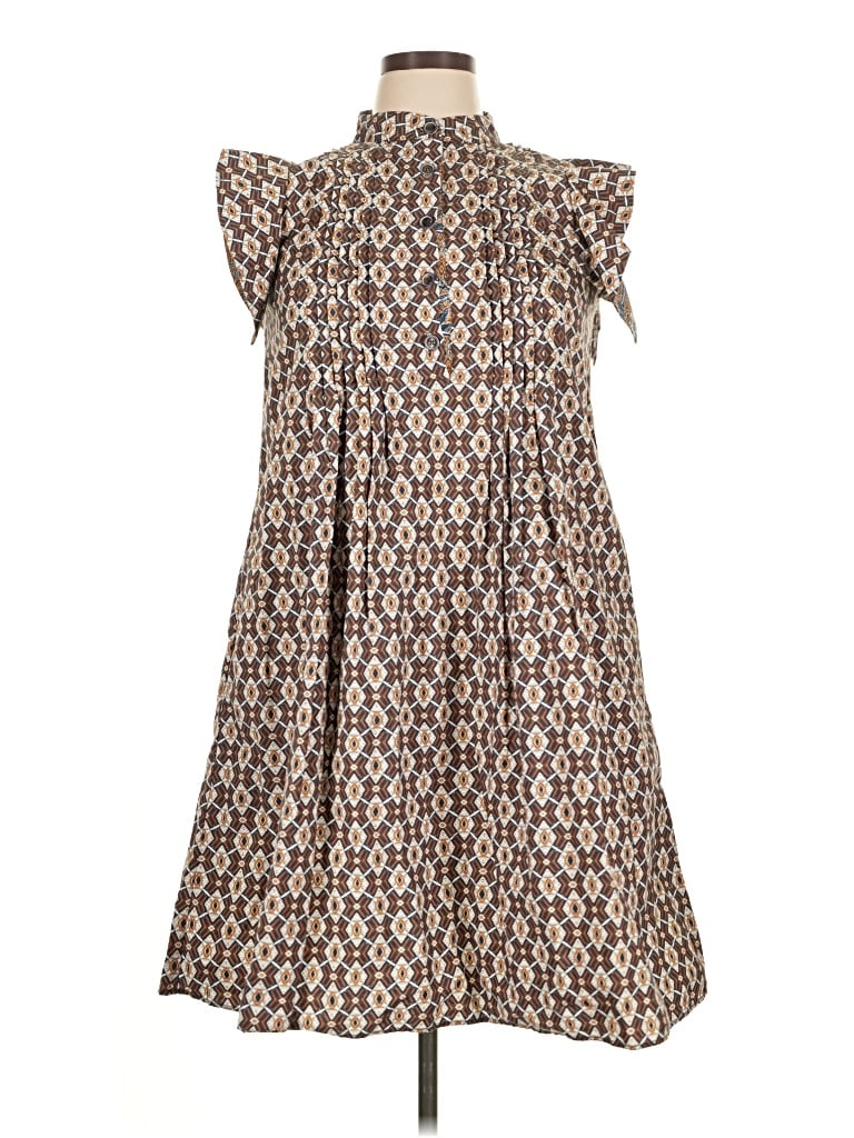 Pre-owned Evi Grintela Casual Dress In Brown