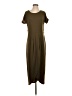 Unbranded Solid Brown Casual Dress Size L - photo 1