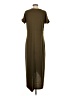 Unbranded Solid Brown Casual Dress Size L - photo 2