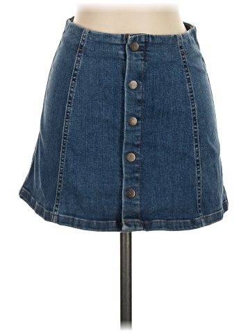 Subdued Denim Skirt (view 1)