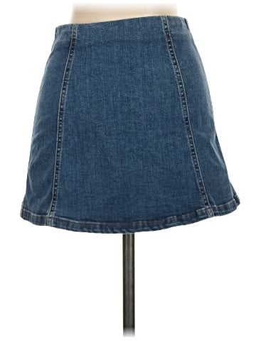 Subdued Denim Skirt (view 2)