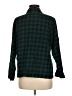 Eberjey 100% Cotton Plaid Green 3/4 Sleeve Button-Down Shirt Size M - photo 2