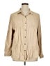 Cato 100% Rayon Tan 3/4 Sleeve Button-Down Shirt Size XL - photo 1