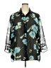 Notations 100% Polyester Floral Teal 3/4 Sleeve Blouse Size 3X - photo 1