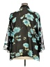 Notations 100% Polyester Floral Teal 3/4 Sleeve Blouse Size 3X - photo 2