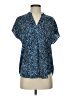 Carolina Belle 100% Polyester Blue Short Sleeve Blouse Size XS - photo 1