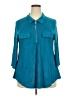 Assorted Brands Teal 3/4 Sleeve Button-Down Shirt Size 2X - photo 1