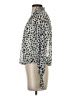 Express 100% Polyester Animal Print Silver Long Sleeve Blouse Size XS - photo 5