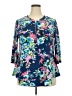 a.Jesdani Floral Blue 3/4 Sleeve Blouse Size 2X - photo 1
