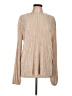 2 Hearts Tan Long Sleeve Blouse Size L - photo 1