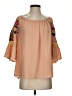 VAVA by Joy Han 100% Polyester Tan 3/4 Sleeve Blouse Size S - photo 1