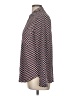Premise Studio 100% Polyester Houndstooth Black Burgundy Long Sleeve Blouse Size M - photo 5