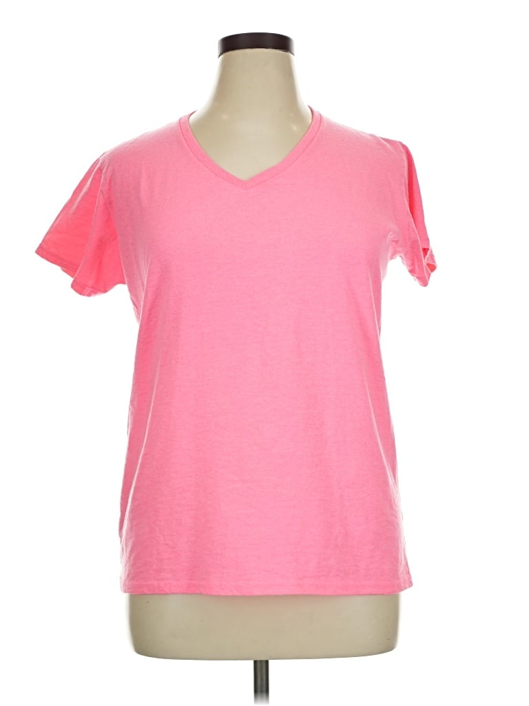Pre-owned Gildan Active T-shirt In Pink