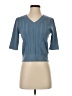 Assorted Brands Blue Short Sleeve Turtleneck Size S - photo 1