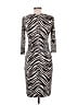 David Meister 100% Polyester Animal Print Ivory Cocktail Dress Size 4 - photo 2