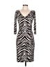 David Meister 100% Polyester Animal Print Ivory Cocktail Dress Size 4 - photo 1