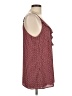 CAbi 100% Polyester Print Burgundy Sleeveless Blouse Size L - photo 4