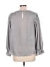 Entro 100% Polyester Gray Long Sleeve Blouse Size L - photo 2
