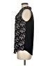 Ann Taylor LOFT 100% Polyester Floral Black Sleeveless Blouse Size M - photo 5