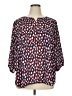 Not Your Daughter's Jeans 100% Polyester Blue 3/4 Sleeve Blouse Size 1X - photo 1