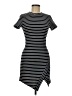 Olivaceous Stripes Black Casual Dress Size M - photo 1