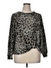 Pleione Animal Print Silver Pullover Sweater Size XL - photo 1