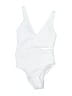 Fabletics Solid White One Piece Swimsuit Size S - photo 1