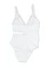 Fabletics Solid White One Piece Swimsuit Size S - photo 2