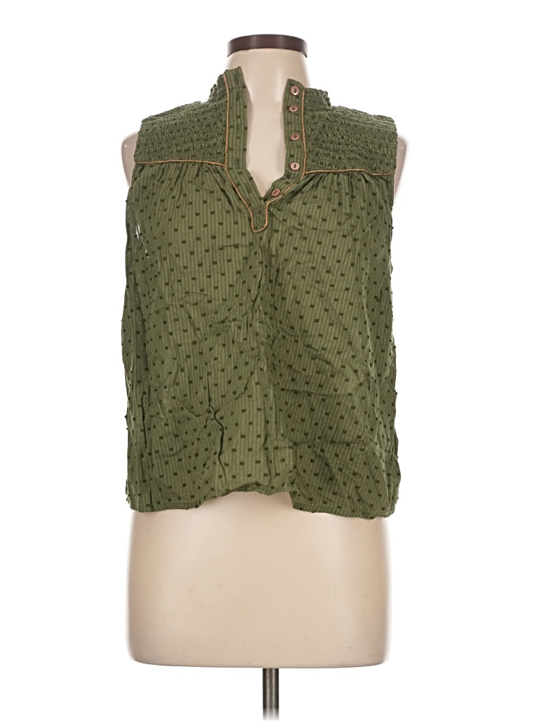 Pre-owned Joie Sleeveless Blouse In Green