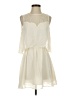 BCBGeneration 100% Polyester Solid Ivory Casual Dress Size XS - photo 1