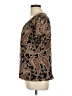 Tamara H. 100% Polyester Paisley Brown Short Sleeve Blouse Size L - photo 5