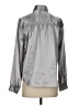 Kathie Lee Metallic Silver Long Sleeve Blouse Size S - photo 2