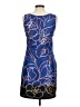 Monsoon Graphic Floral Blue Cocktail Dress Size M (estimated) - photo 2