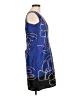 Monsoon Graphic Floral Blue Cocktail Dress Size M (estimated) - photo 4