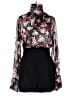 BCBGeneration 100% Polyester Floral Black Romper Size 0 - photo 1