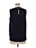 Ann Taylor 100% Polyester Black Blue Sleeveless Blouse Size M - photo 2