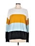 French Connection Color Block Yellow Pullover Sweater Size L - photo 1