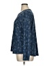 Dana Buchman Paisley Blue Long Sleeve Blouse Size XL - photo 5