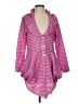 Jerry T 100% Polyester Houndstooth Pink Long Sleeve Top Size S - photo 1