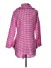 Jerry T 100% Polyester Houndstooth Pink Long Sleeve Top Size S - photo 2