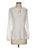 P. Cill 100% Polyester Ivory White Long Sleeve Blouse Size S - photo 1