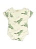 Assorted Brands 100% Cotton Tropical Ivory Short Sleeve Onesie Size 3-6 mo - photo 1