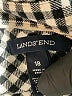 Lands' End 100% Baumwolle Houndstooth Black Long Sleeve Button-Down Shirt Size 18 - photo 7
