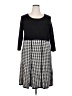 Design History Houndstooth Black Casual Dress Size 2X - photo 1
