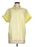 Ecothreads Color Block Yellow Short Sleeve Button-Down Shirt Size M - photo 1