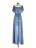AaKaa 100% Polyester Blue Casual Dress Size S - photo 2