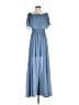 AaKaa 100% Polyester Blue Casual Dress Size S - photo 1