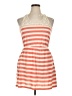 Grane Stripes Orange Casual Dress Size XL - photo 1