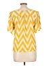 Lola B Yellow Short Sleeve Blouse Size L - photo 2